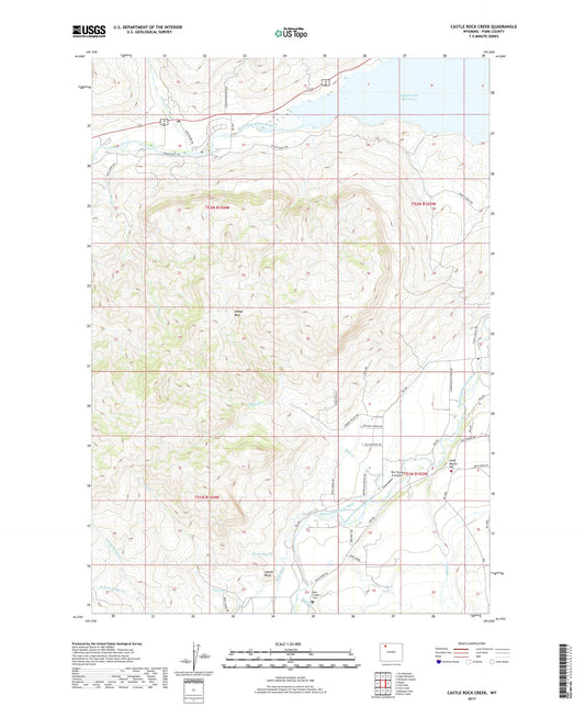 Castle Rock Creek Wyoming US Topo Map Image