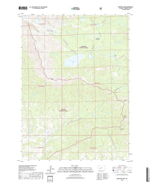 Christina Lake Wyoming US Topo Map Image