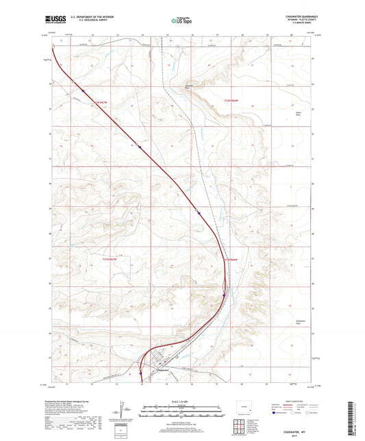 Chugwater Wyoming US Topo Map Image