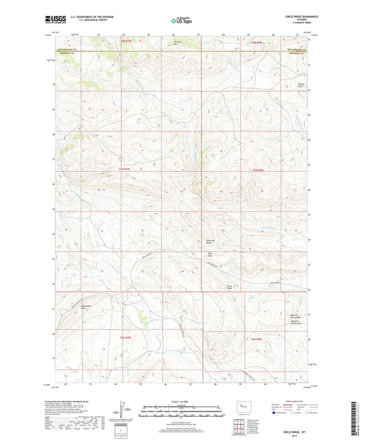 Circle Ridge Wyoming US Topo Map Image