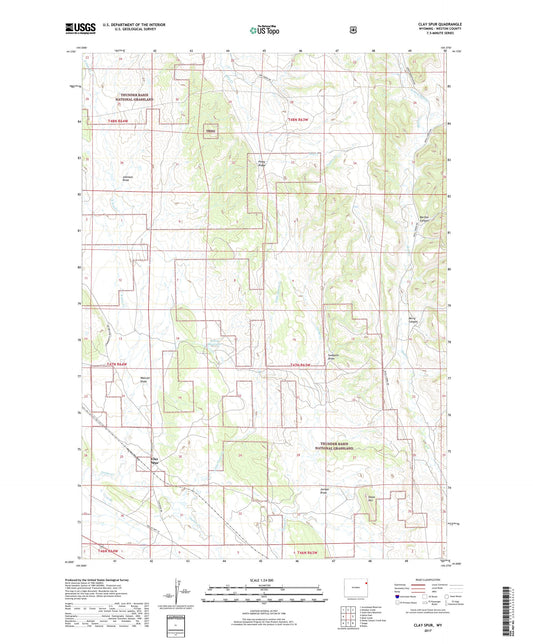 Clay Spur Wyoming US Topo Map Image