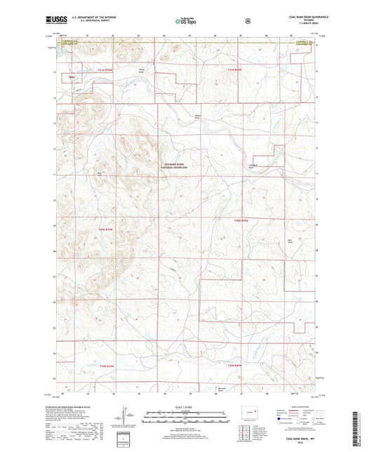 Coal Bank Draw Wyoming US Topo Map Image