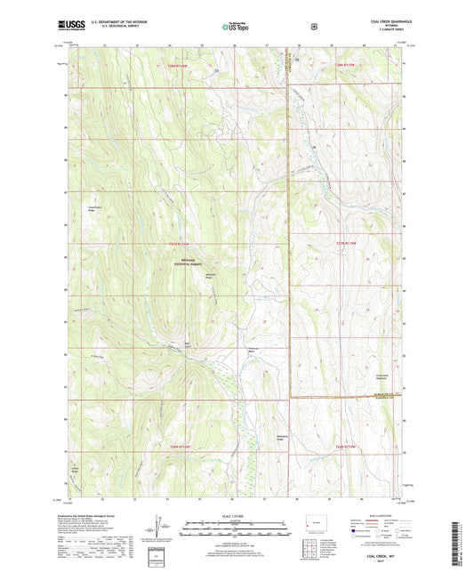 Coal Creek Wyoming US Topo Map Image