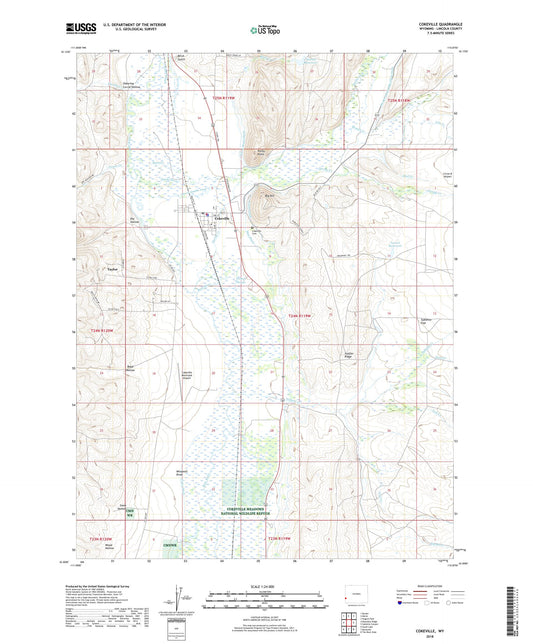 Cokeville Wyoming US Topo Map Image