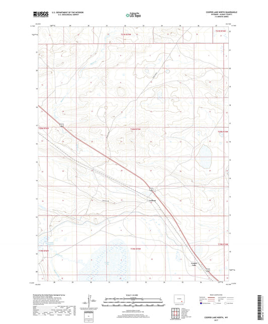 Cooper Lake North Wyoming US Topo Map Image
