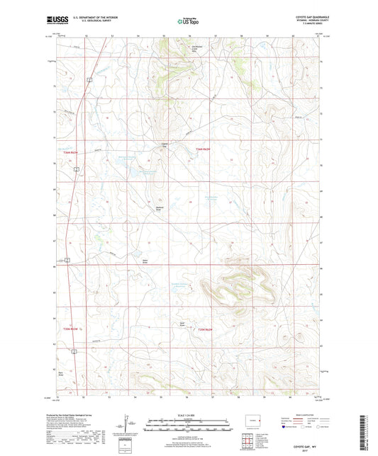 Coyote Gap Wyoming US Topo Map Image