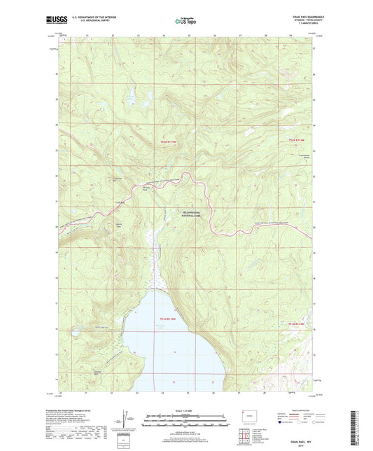 Craig Pass Wyoming US Topo Map Image