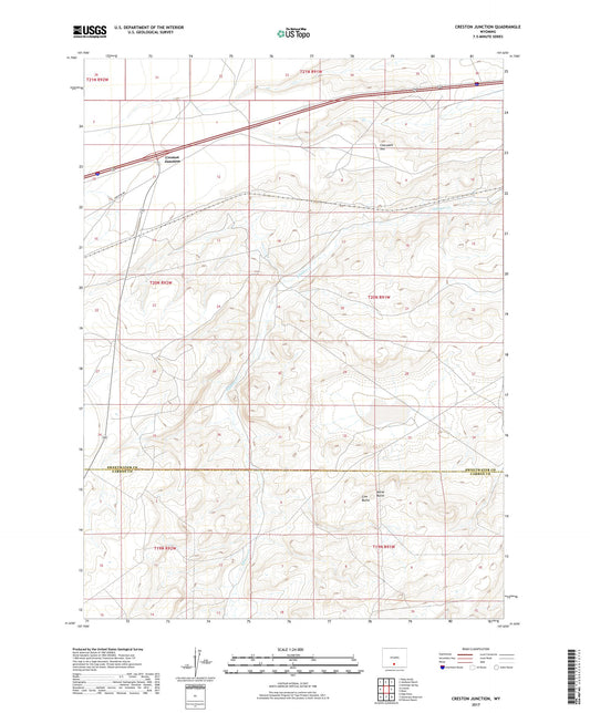 Creston Junction Wyoming US Topo Map Image