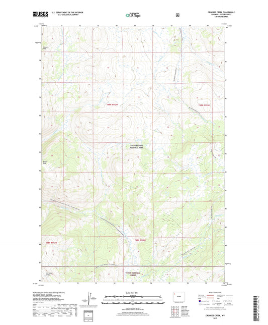 Crooked Creek Wyoming US Topo Map Image