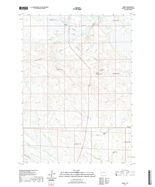 Daniel Wyoming US Topo Map Image