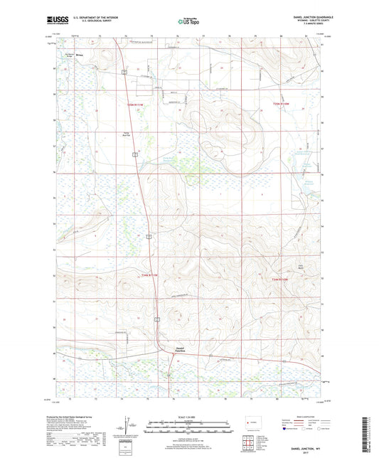 Daniel Junction Wyoming US Topo Map Image