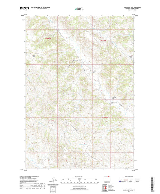 Dead Horse Lake Wyoming US Topo Map Image