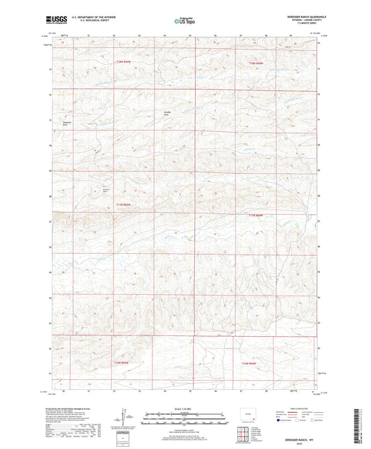 Dereemer Ranch Wyoming US Topo Map Image