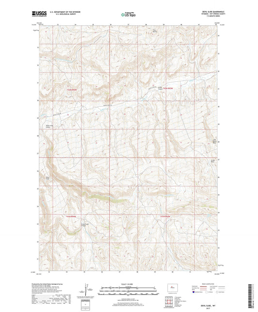Devil Slide Wyoming US Topo Map Image