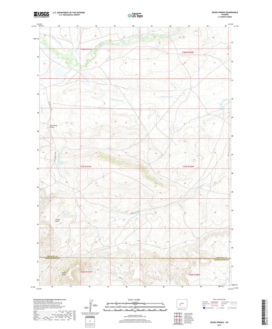 Dickie Springs Wyoming US Topo Map Image