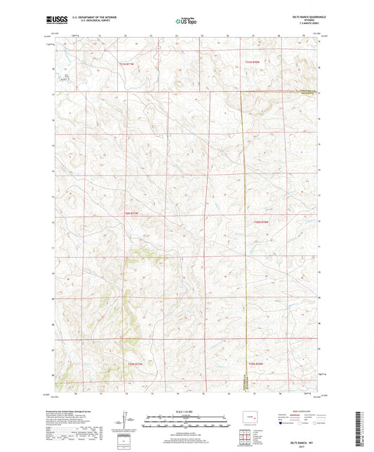Dilts Ranch Wyoming US Topo Map Image