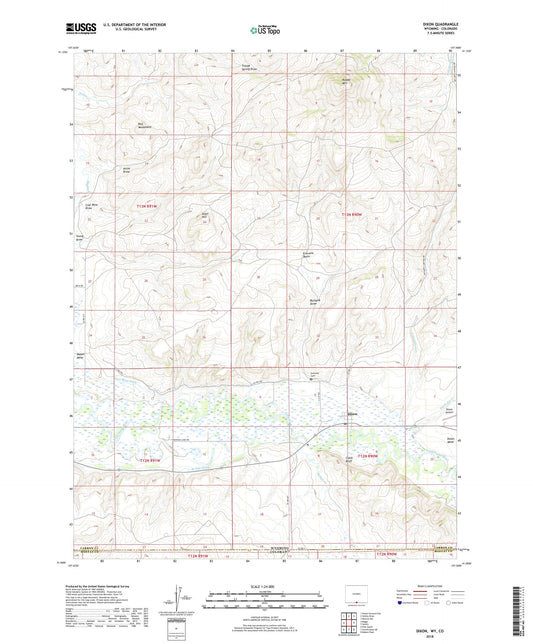 Dixon Wyoming US Topo Map Image