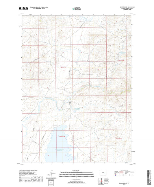 Dodge Ranch Wyoming US Topo Map Image