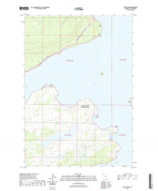 Dot Island Wyoming US Topo Map Image