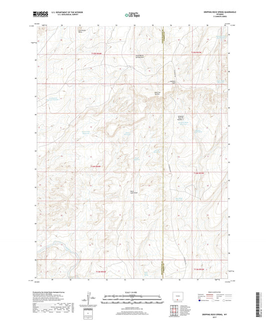 Dripping Rock Spring Wyoming US Topo Map Image