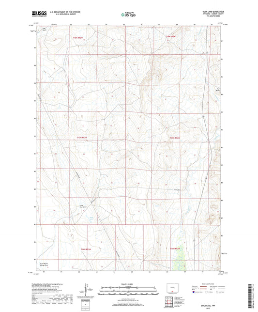 Duck Lake Wyoming US Topo Map Image