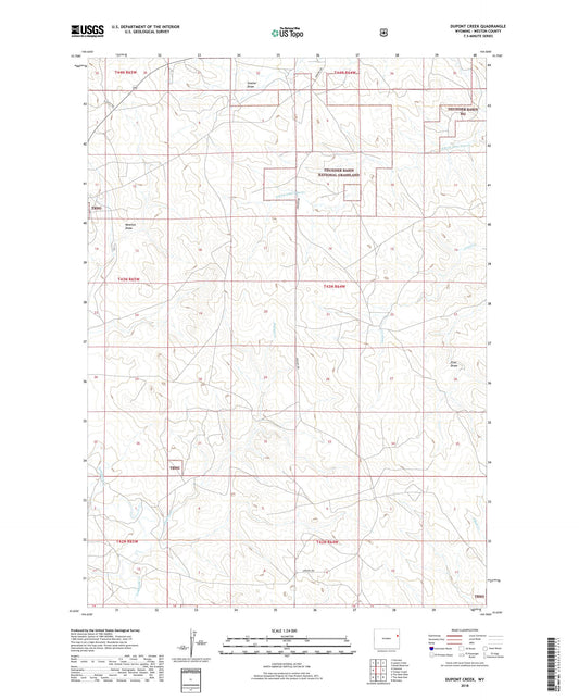 Dupont Creek Wyoming US Topo Map Image