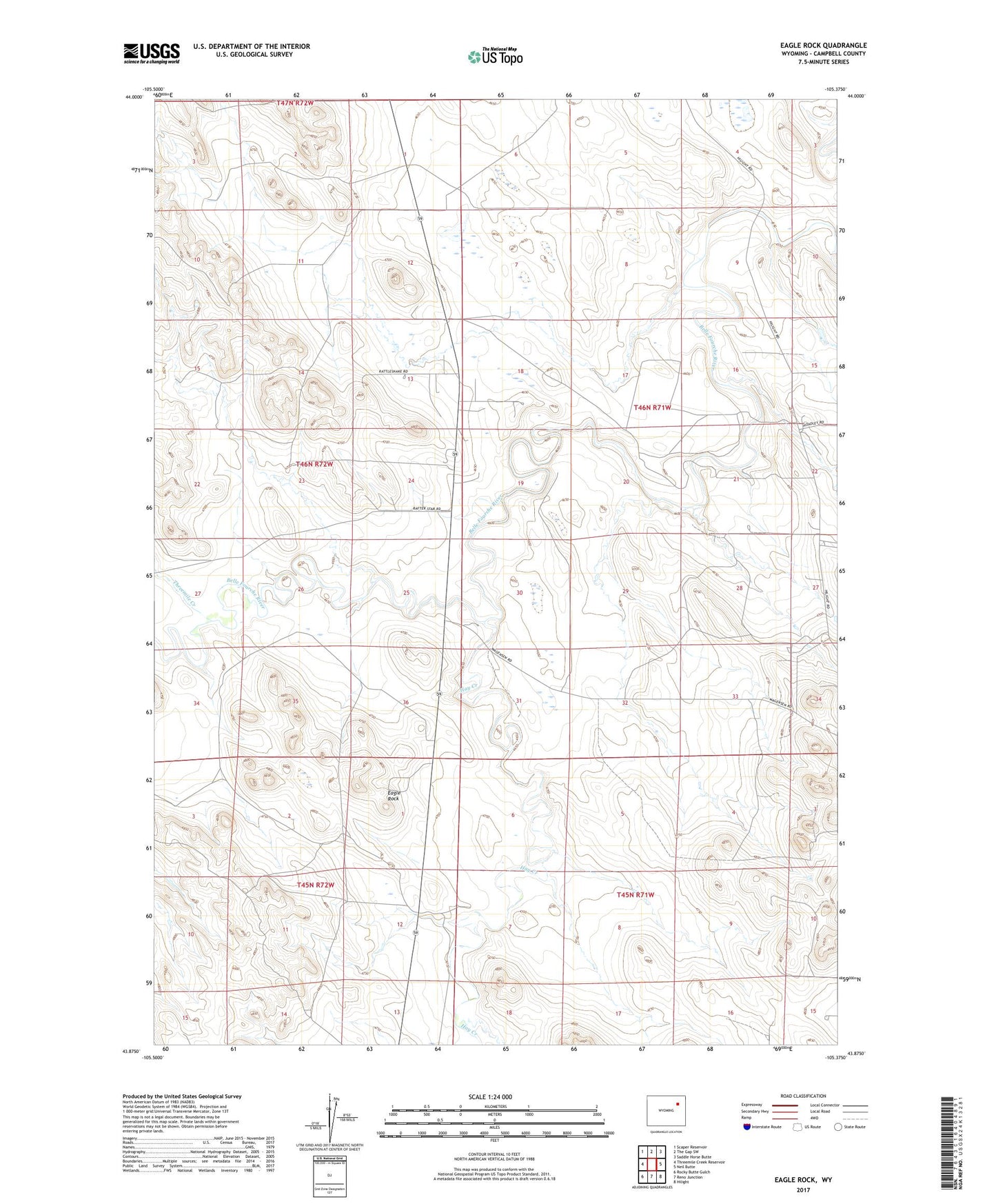 Eagle Rock Wyoming US Topo Map Image