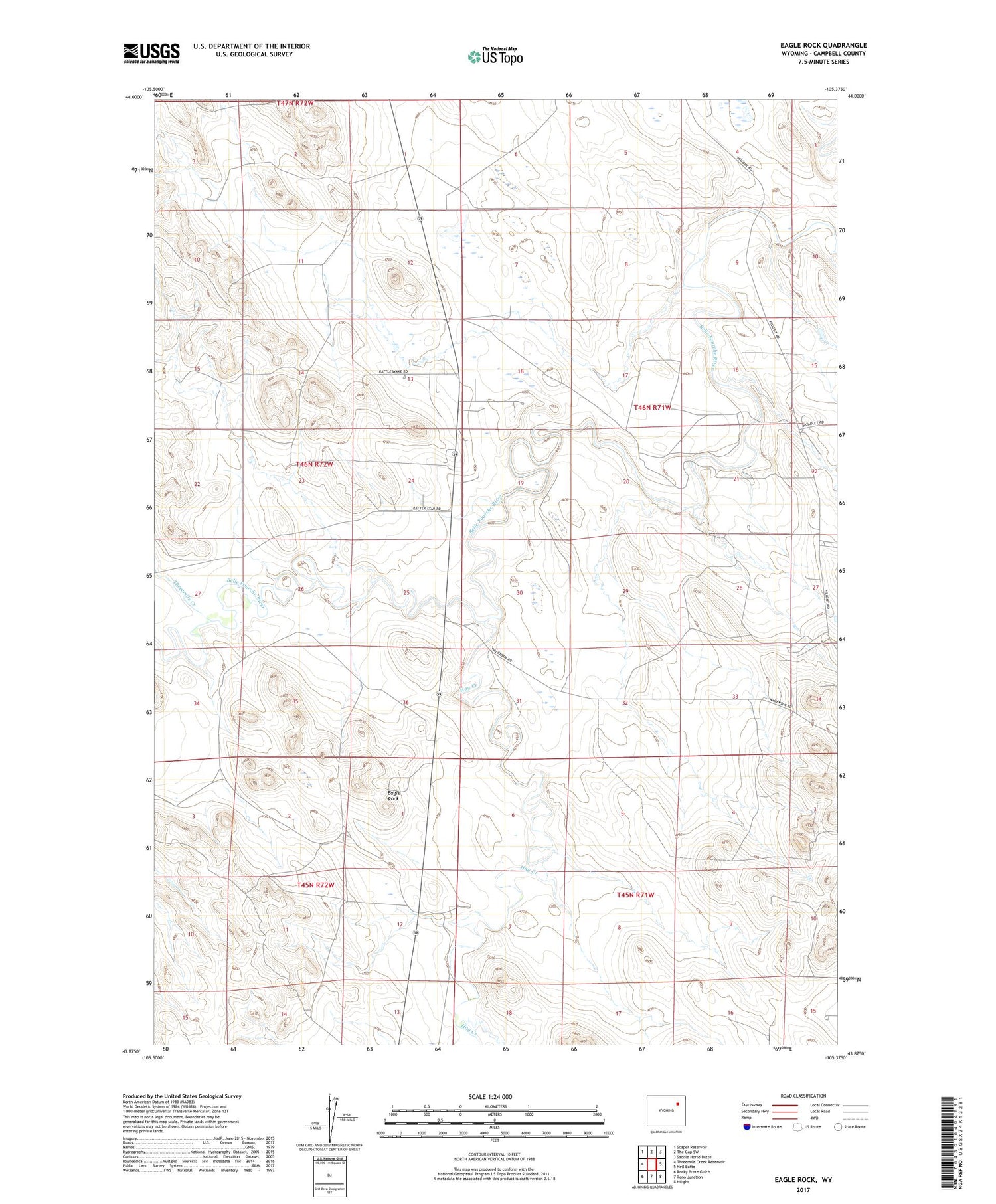 Eagle Rock Wyoming US Topo Map Image