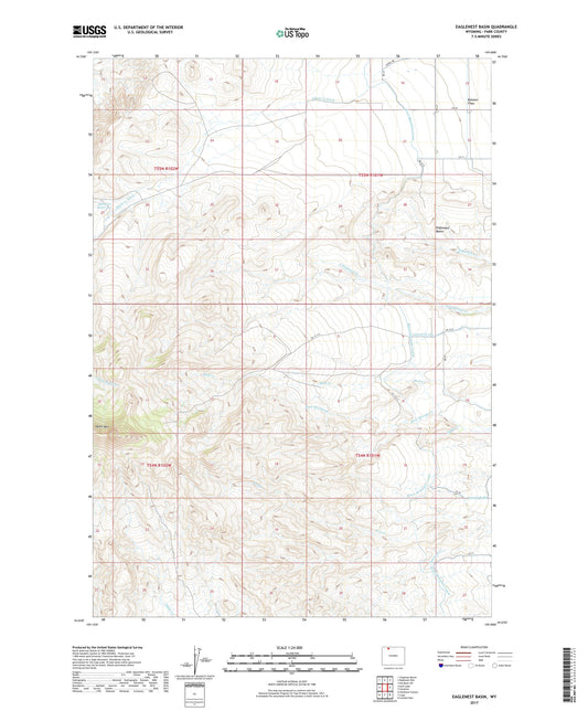 Eaglenest Basin Wyoming US Topo Map Image