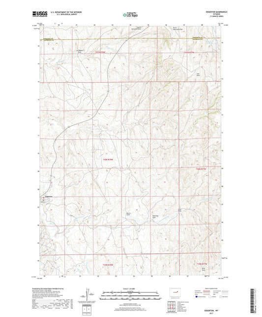 Edgerton Wyoming US Topo Map Image