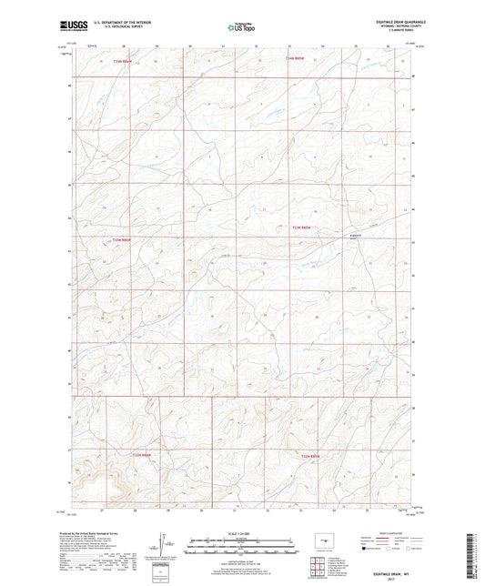 Eightmile Draw Wyoming US Topo Map Image
