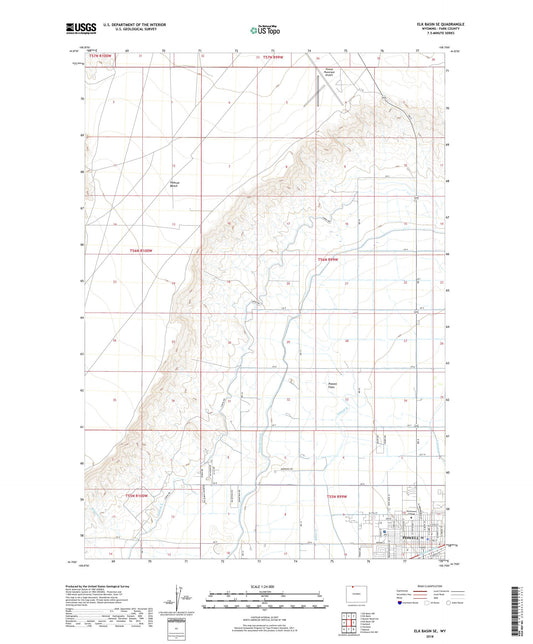 Elk Basin SE Wyoming US Topo Map Image