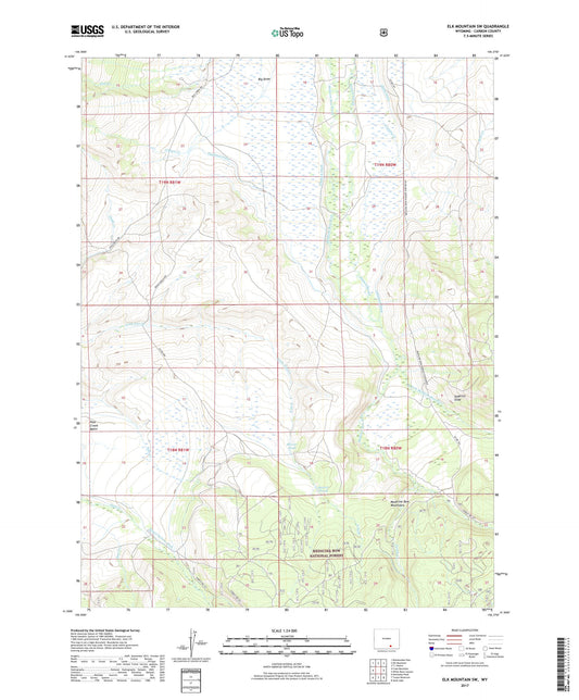 Elk Mountain SW Wyoming US Topo Map Image