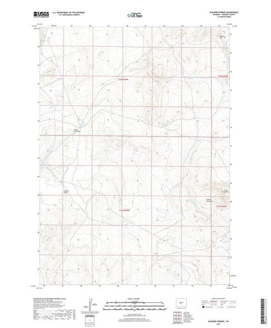 Elkhorn Springs Wyoming US Topo Map Image