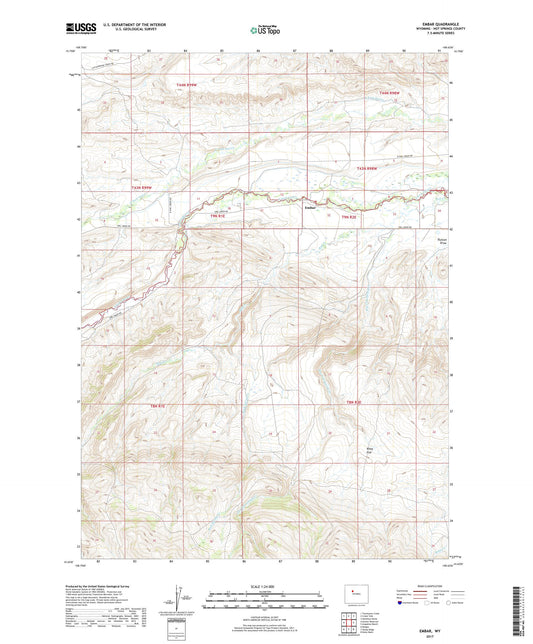 Embar Wyoming US Topo Map Image