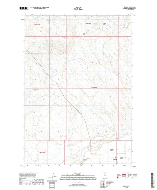 Emblem Wyoming US Topo Map Image