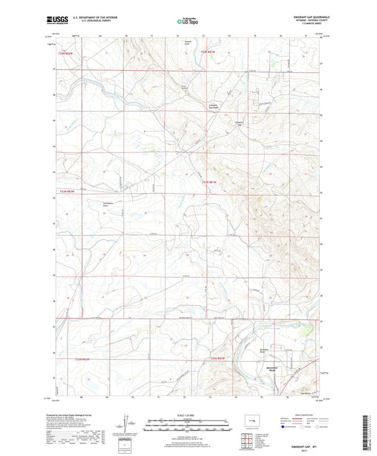 Emigrant Gap Wyoming US Topo Map Image