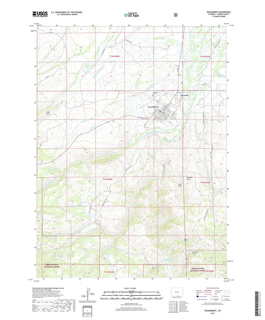 Encampment Wyoming US Topo Map Image
