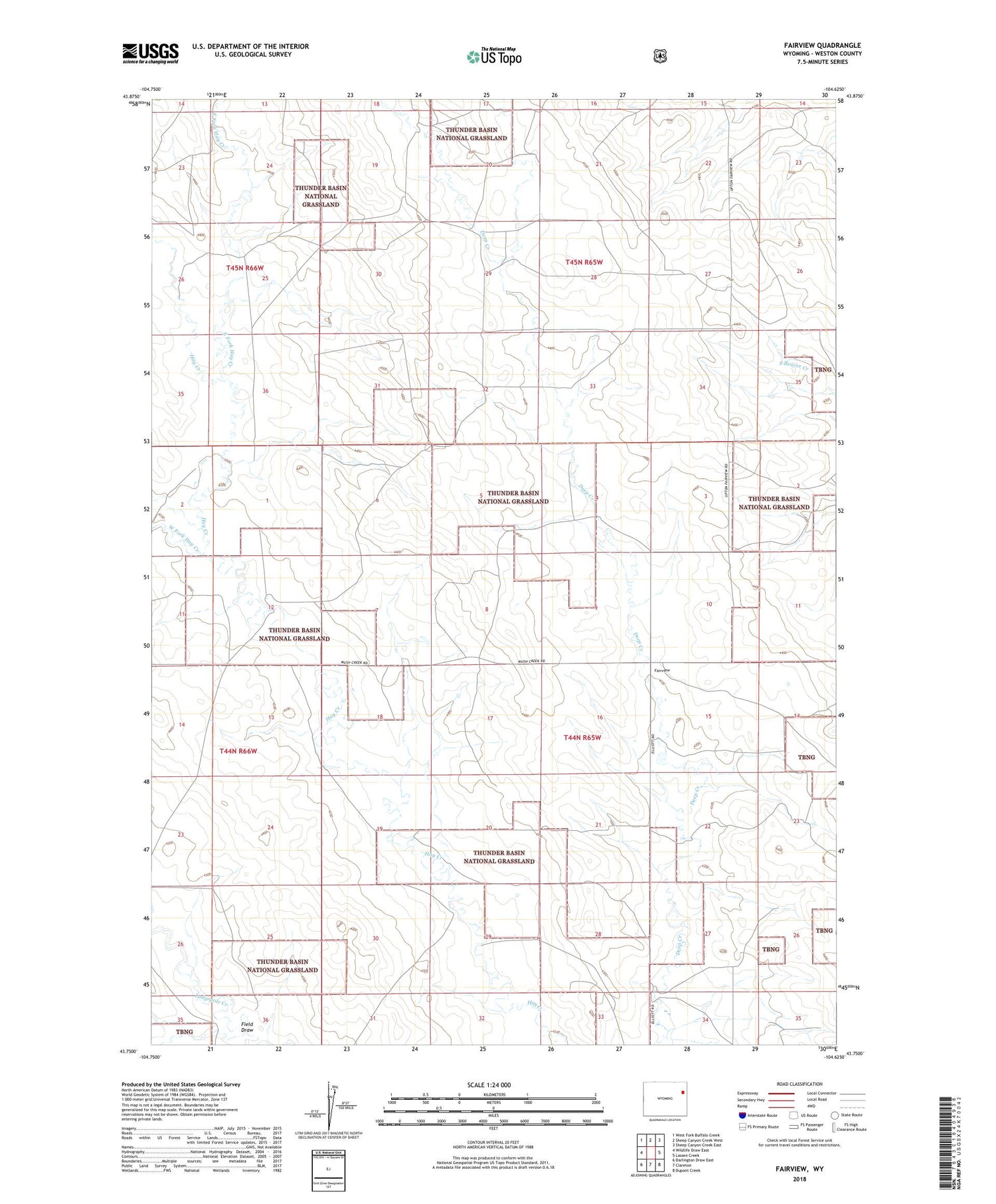 Fairview Wyoming US Topo Map Image