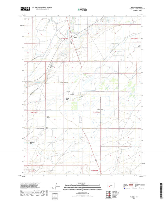 Farson Wyoming US Topo Map Image
