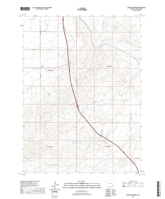 Ferguson Corner Wyoming US Topo Map Image
