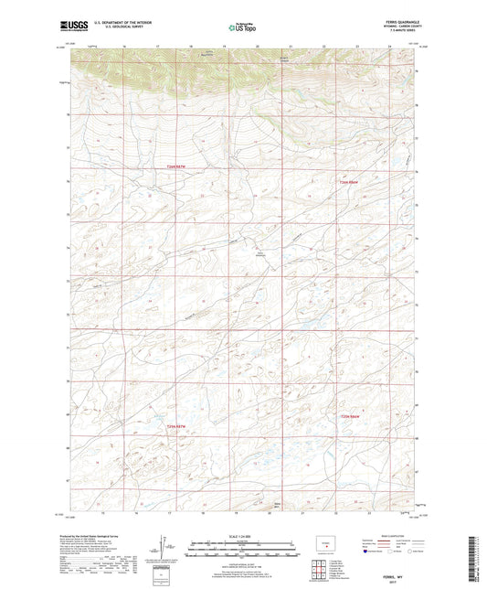 Ferris Wyoming US Topo Map Image