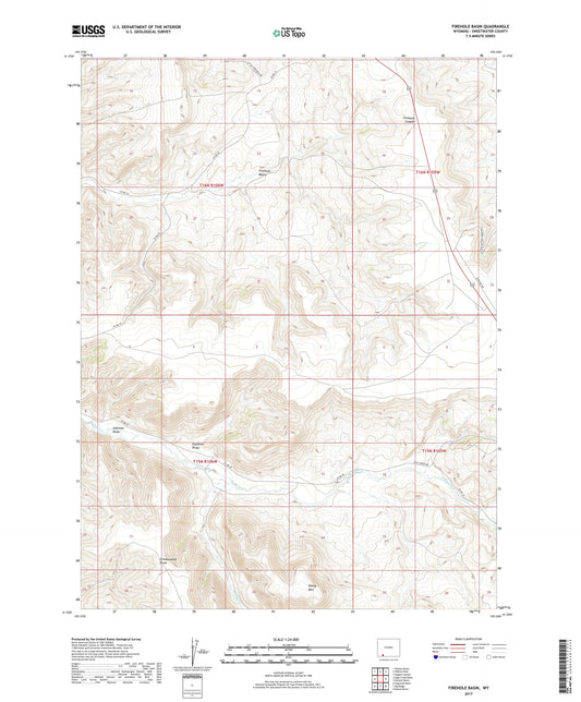 Firehole Basin Wyoming US Topo Map Image