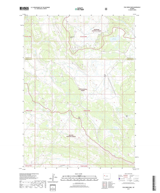 Fish Creek Park Wyoming US Topo Map Image