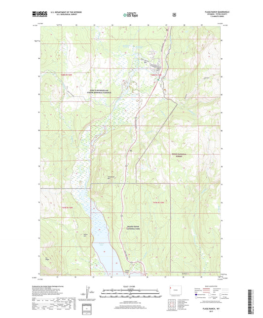 Flagg Ranch Wyoming US Topo Map Image