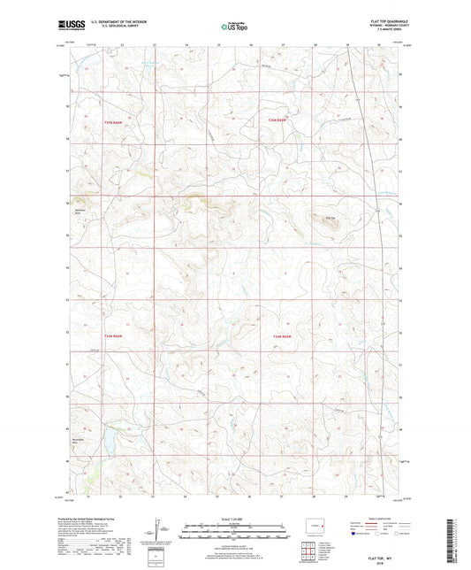 Flat Top Wyoming US Topo Map Image