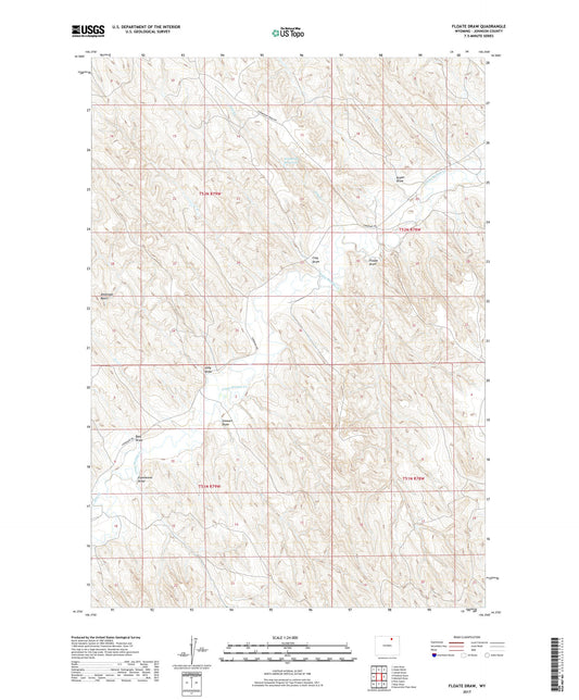 Floate Draw Wyoming US Topo Map Image