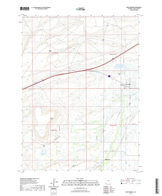 Fort Bridger Wyoming US Topo Map Image