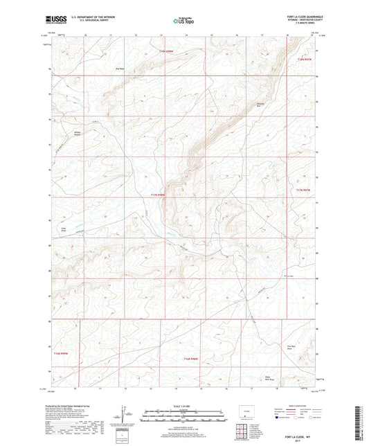 Fort La Clede Wyoming US Topo Map Image