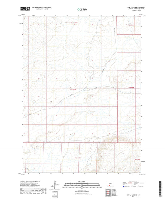 Fort La Clede NE Wyoming US Topo Map Image
